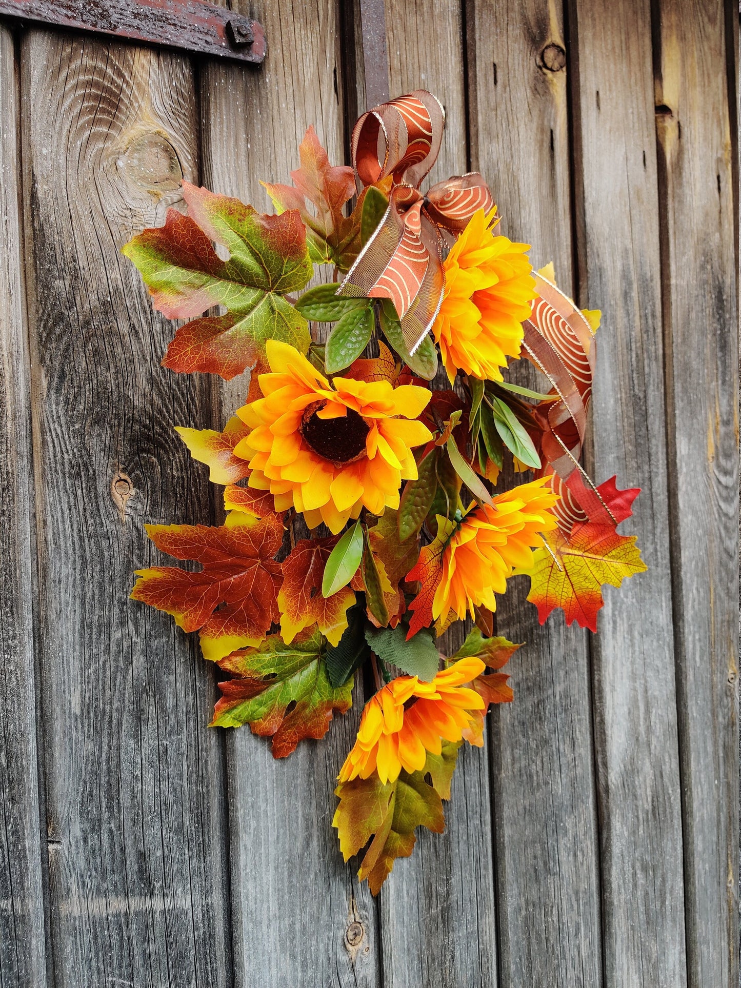 Autumn Sunflower Swag