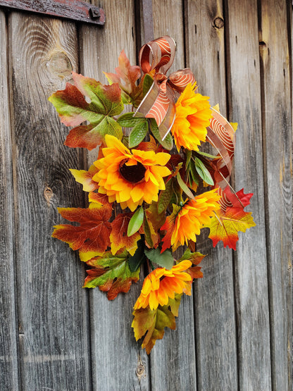 Autumn Sunflower Swag