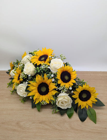 Ivory Rose & Sunflower Top Table Arrangement