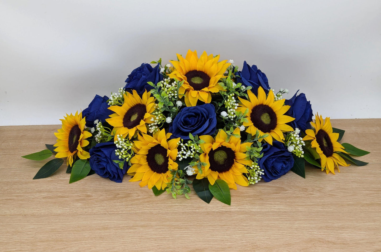 Blue Rose and Sunflower Artificial Top table Centerpiece