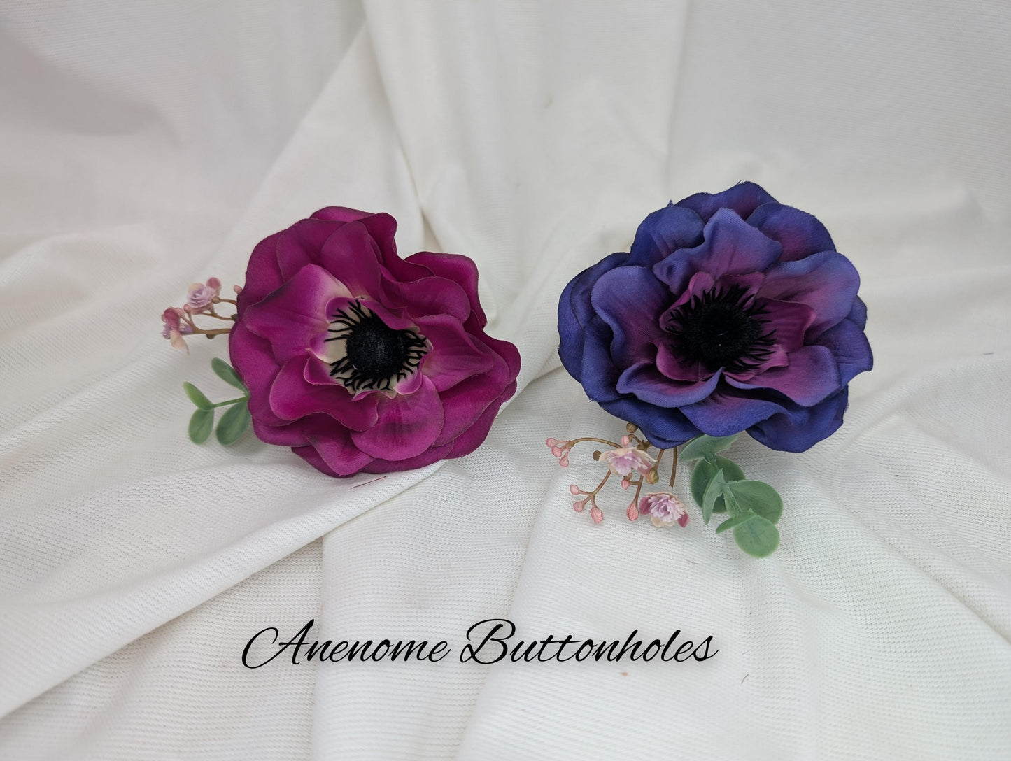 Purple Rose and Anemone Artificial Wedding Flowers