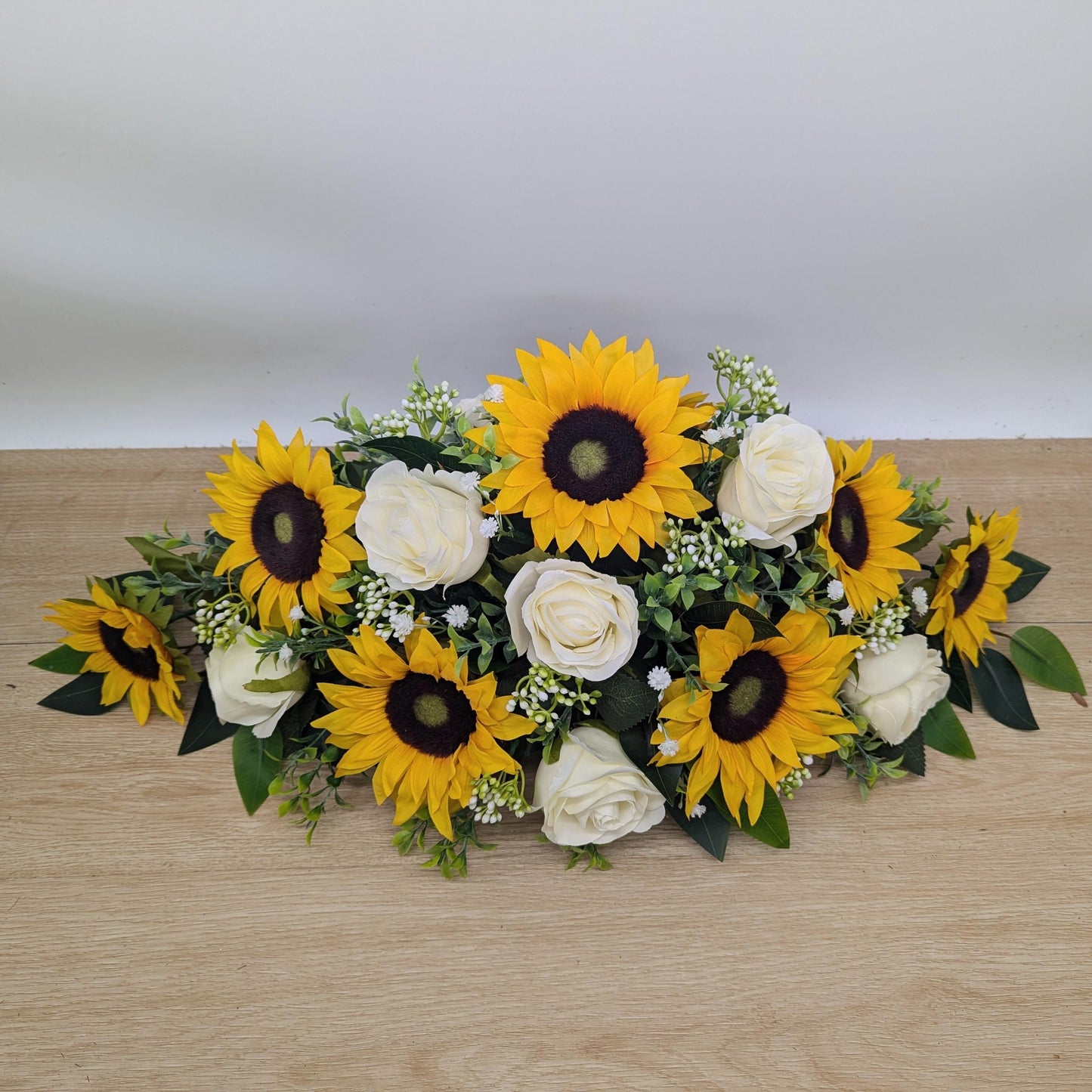 Ivory Rose & Sunflower Top Table Arrangement