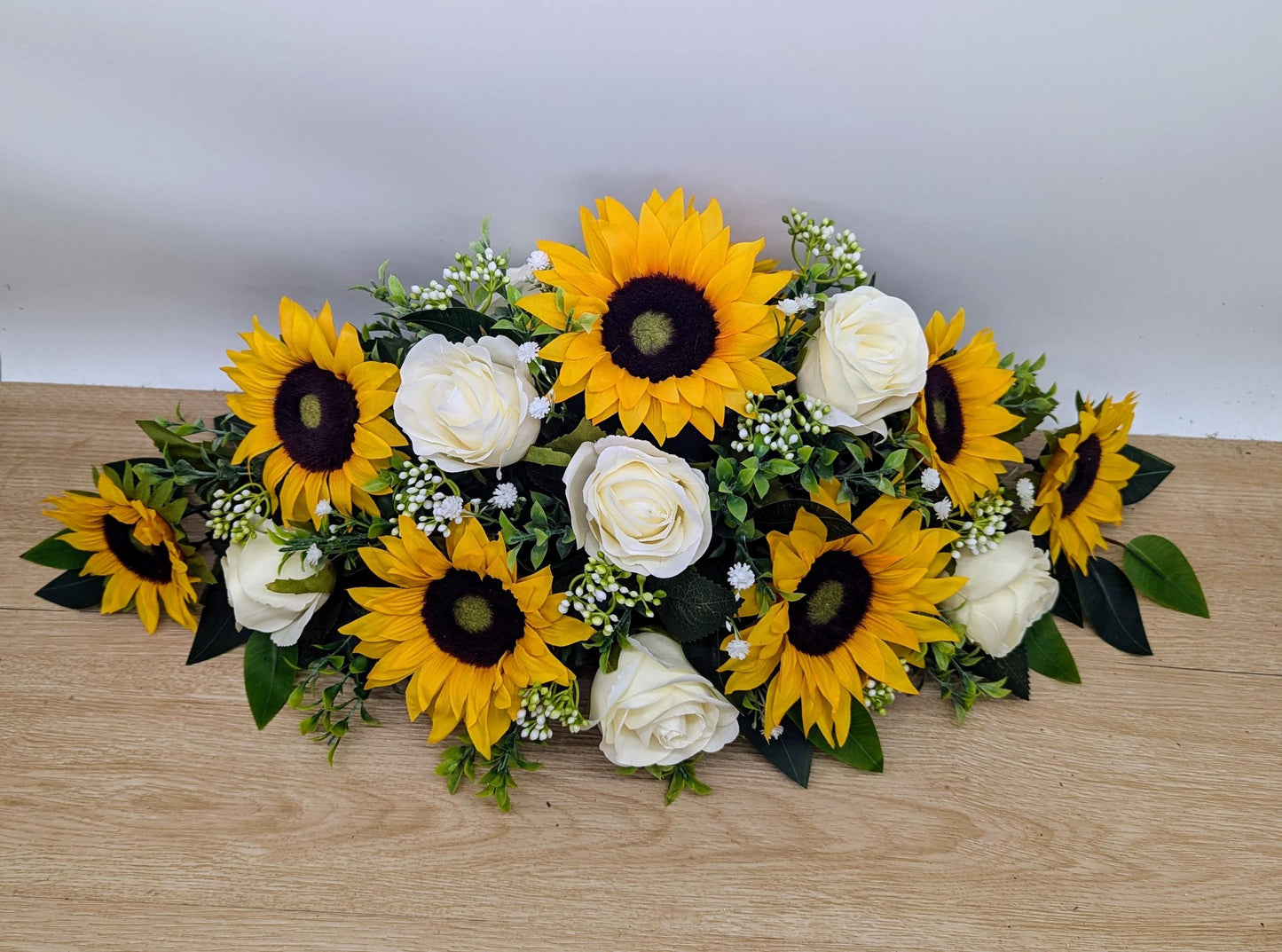 Ivory Rose & Sunflower Top Table Arrangement