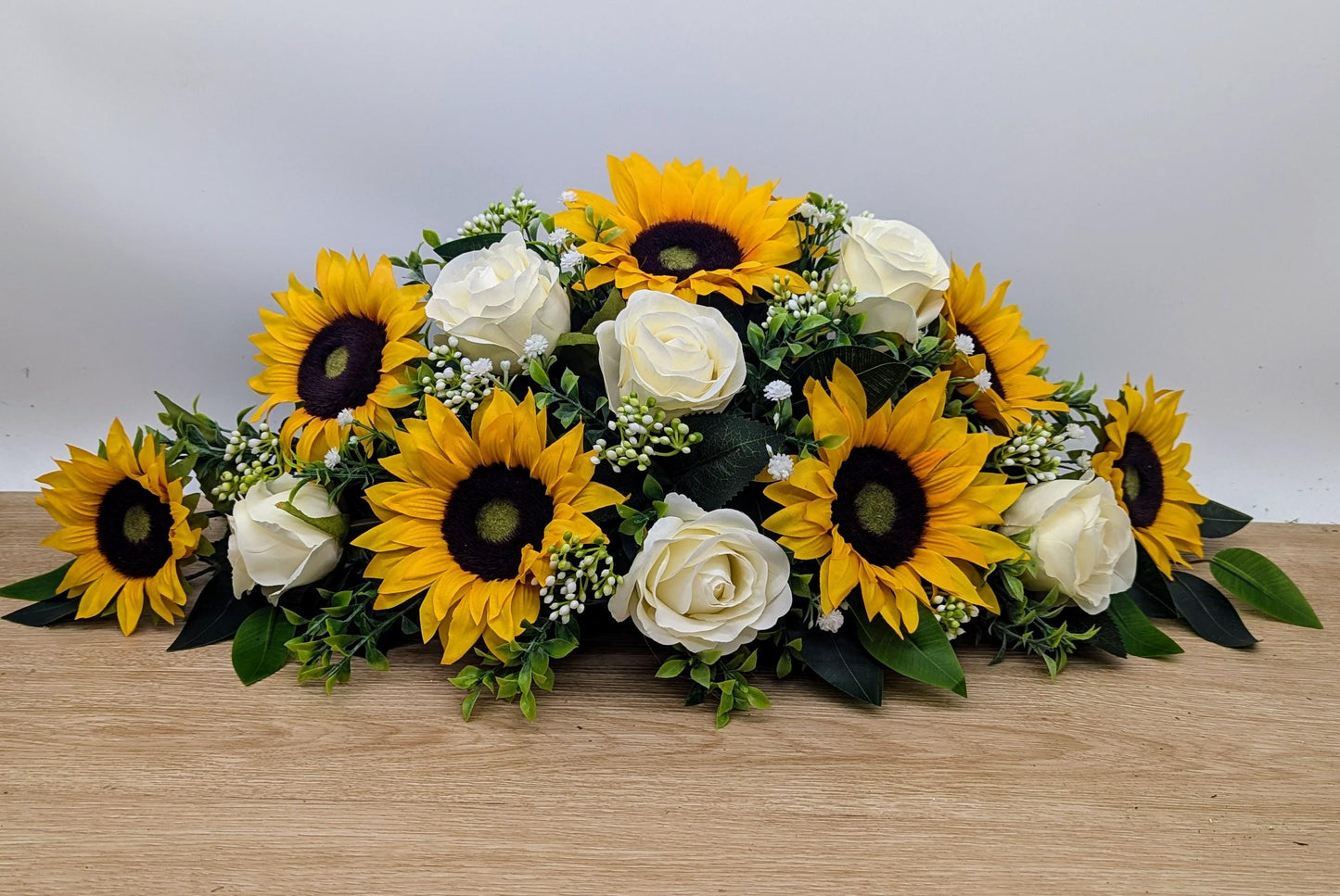 Ivory Rose & Sunflower Top Table Arrangement