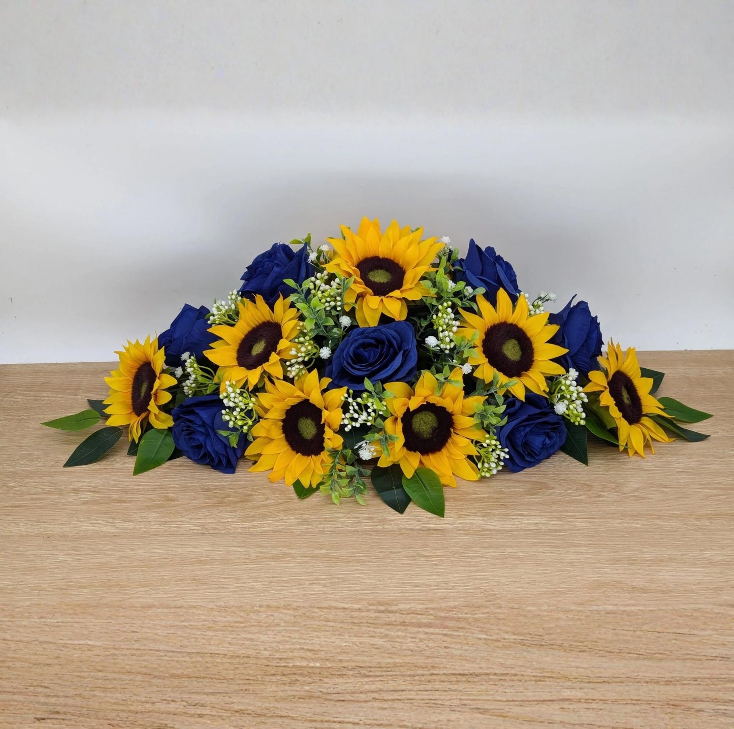 Blue Rose and Sunflower Artificial Top table Centerpiece