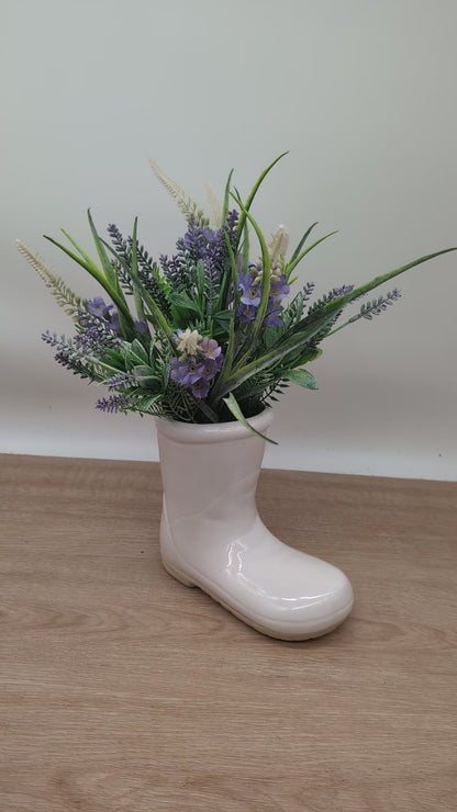 Lavender Wellington Boot Planter