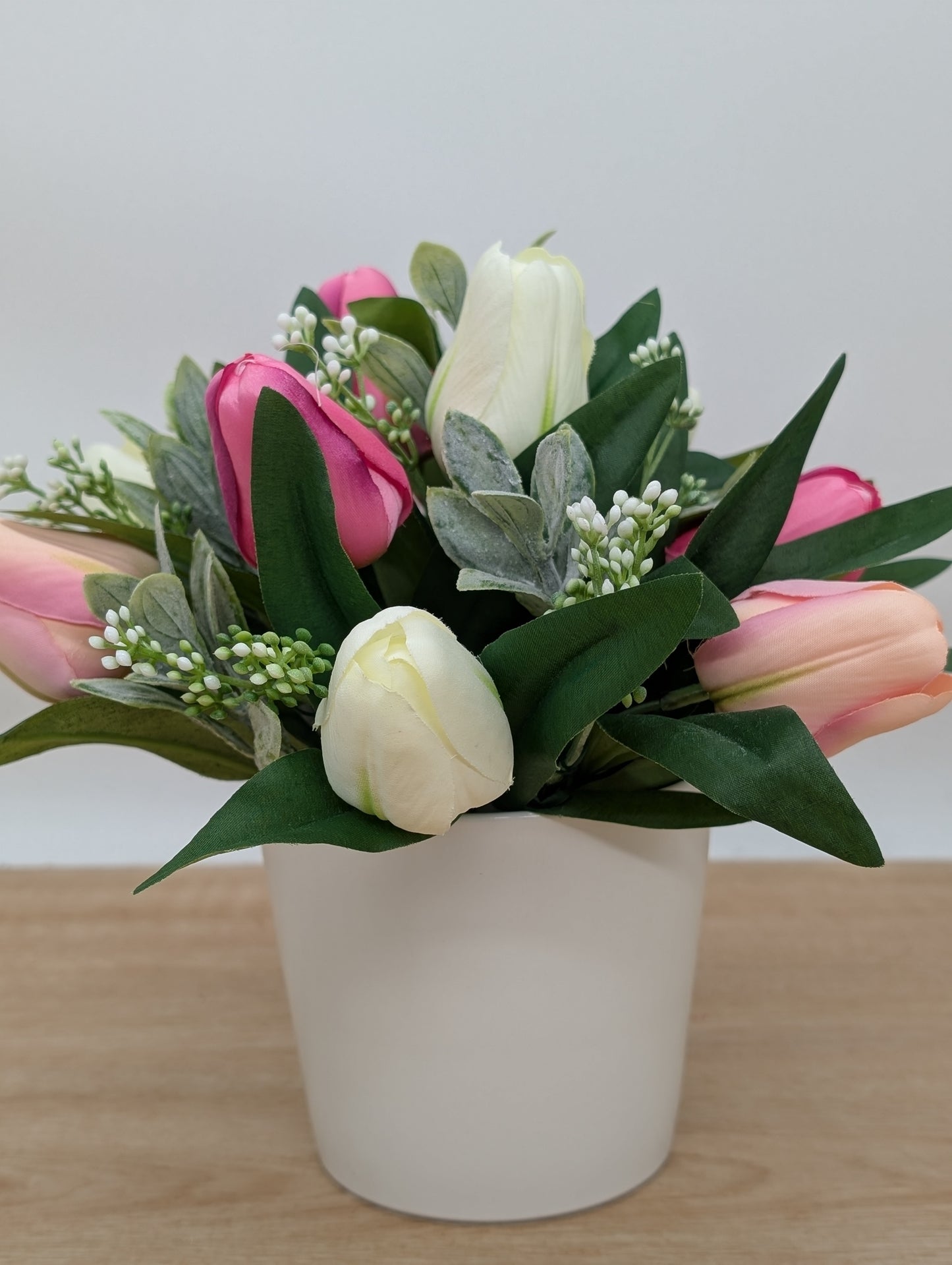 Tulip Pot Arrangement White