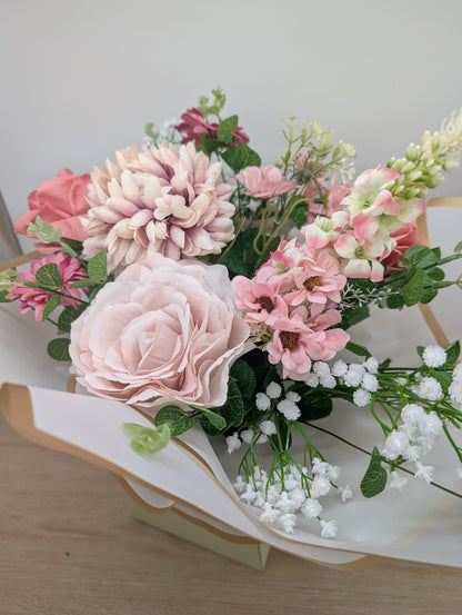 Pale Pink Artificial Flower Bouquet