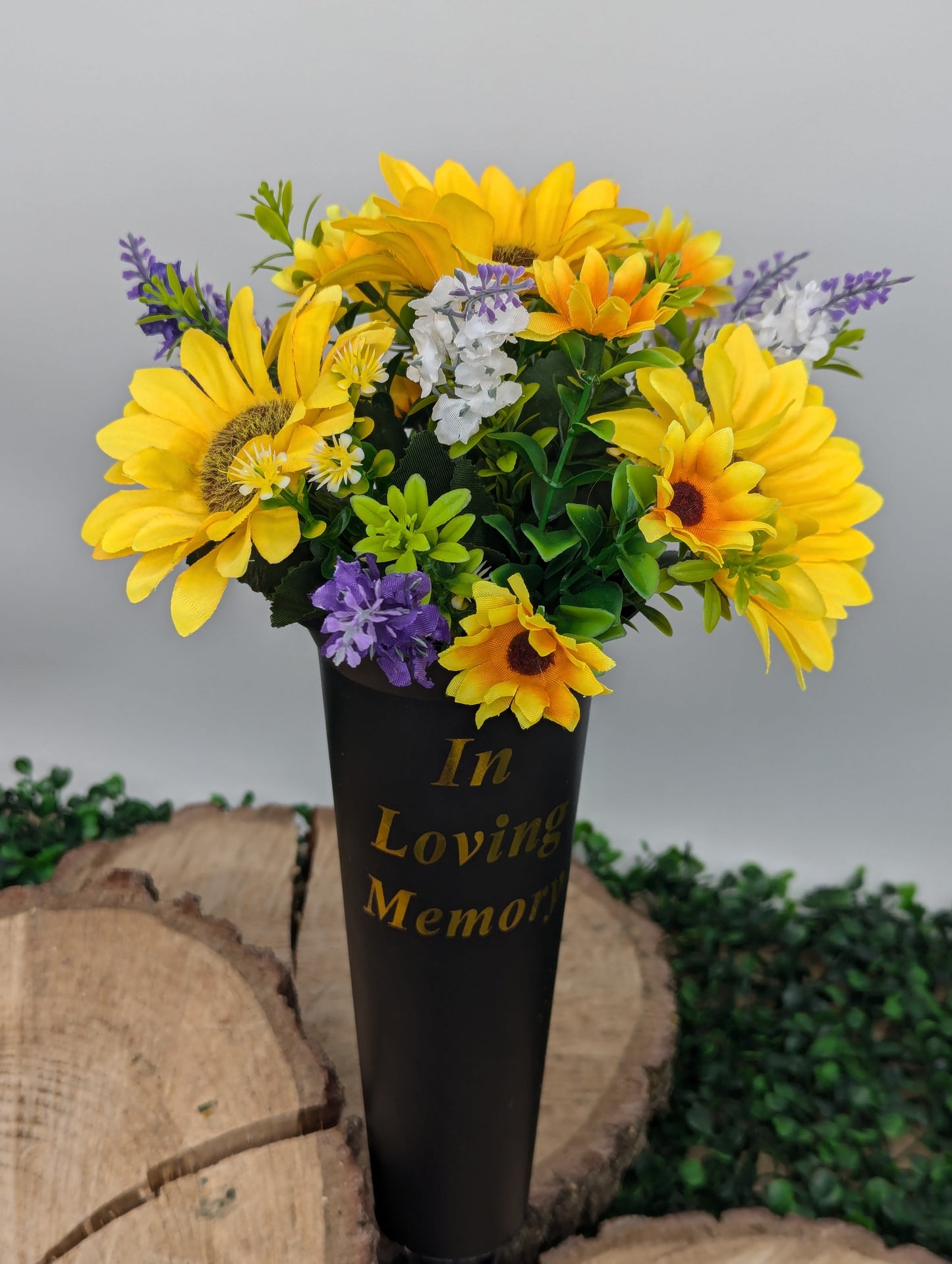 Sunflower and Lavender Vase Spike