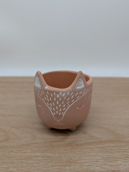 Sass and Belle fox Terracotta mini pot