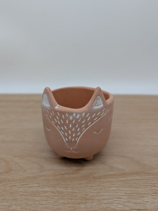 Sass and Belle fox Terracotta mini pot