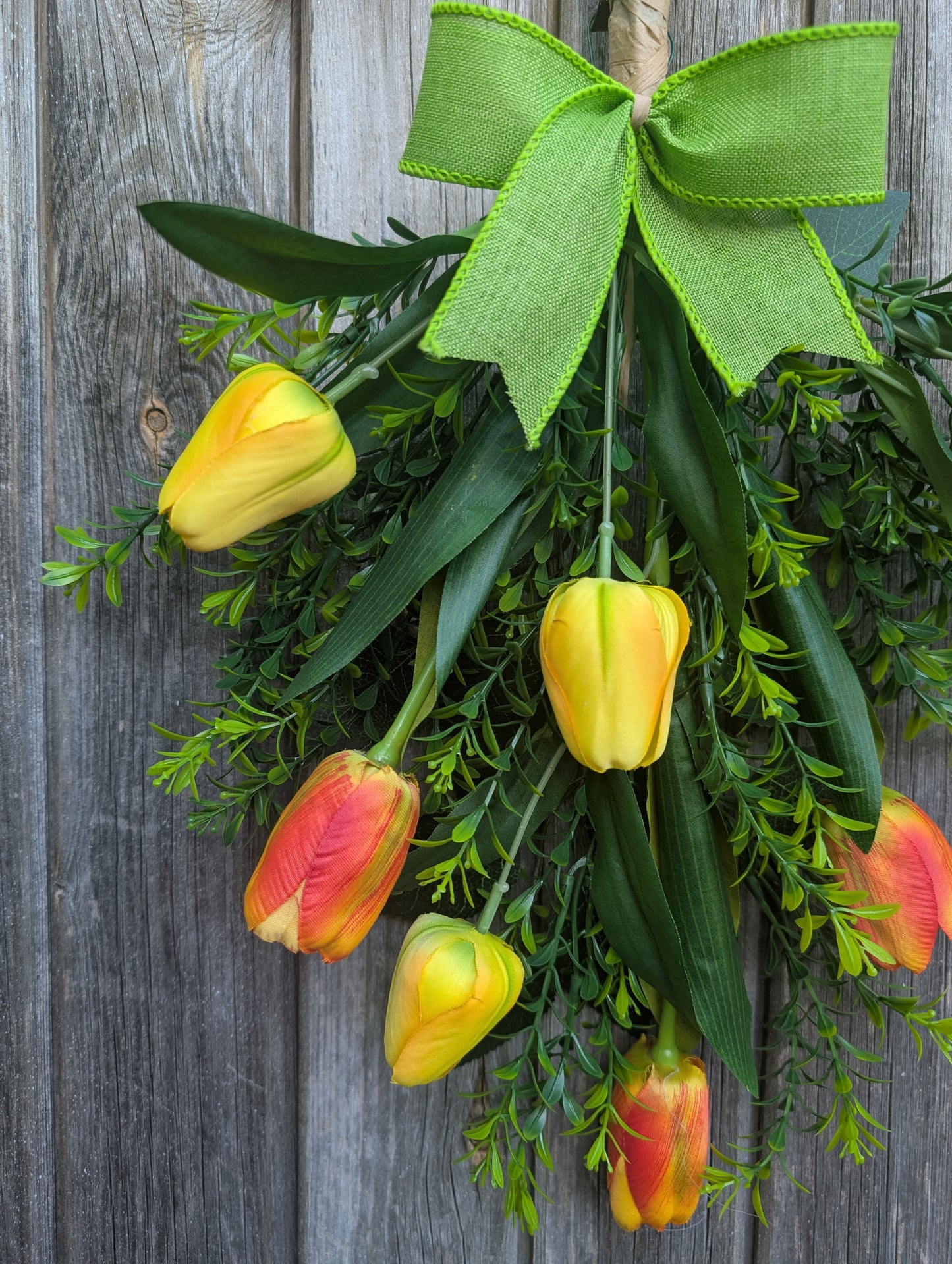 Yellow and Orange Tulip Swag