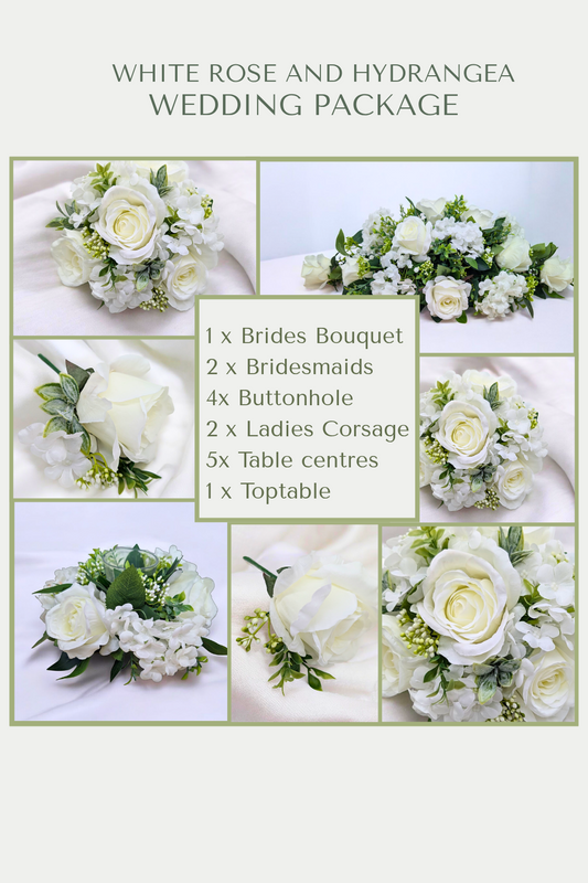 White Rose & Hydrangea Wedding Package