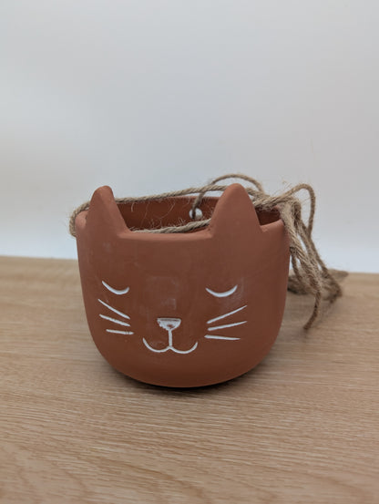 Sass and Belle Cat whiskers terracotta Hanging planter