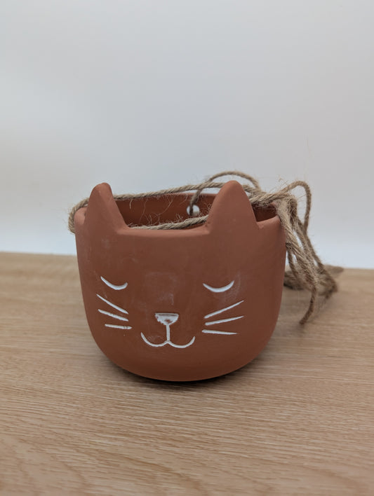 Sass and Belle Cat whiskers terracotta Hanging planter