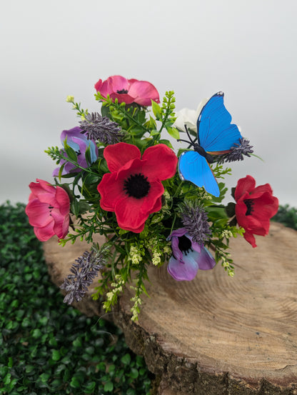 Anemone and Lanvender Vase Spike