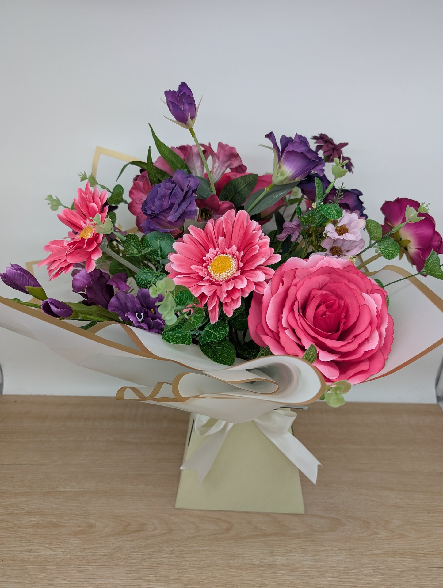 Pink & Purple Artificial Flower Bouquet