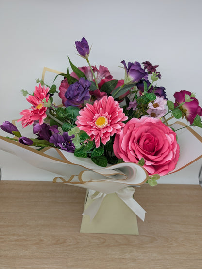 Pink & Purple Artificial Flower Bouquet