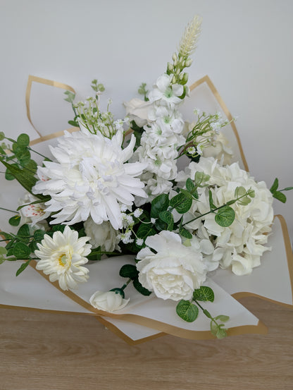 White Artificial Flower Bouquet