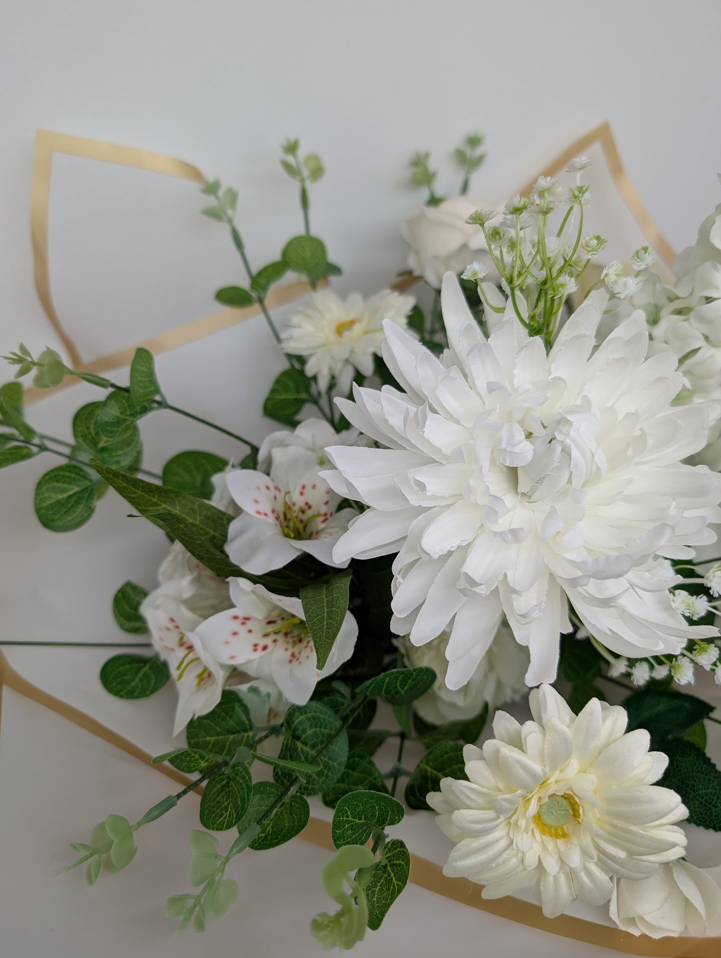 White Artificial Flower Bouquet