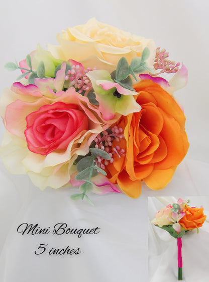 Sunset wedding florals