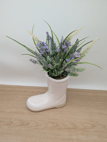 Lavender Wellington Boot Planter