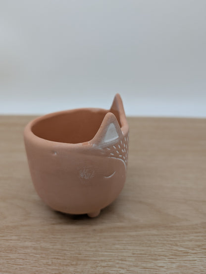 Sass and Belle fox Terracotta mini pot