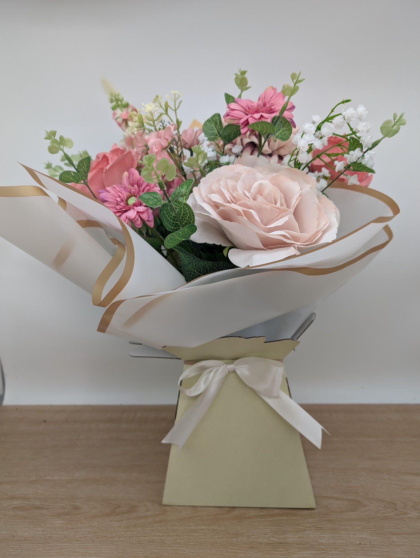 Pale Pink Artificial Flower Bouquet