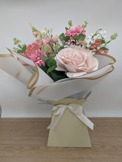 Pale Pink Artificial Flower Bouquet