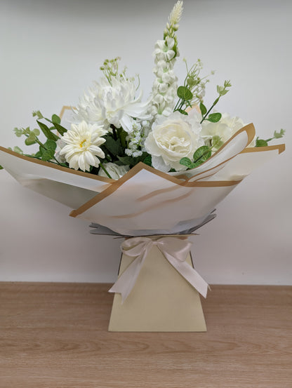 White Artificial Flower Bouquet