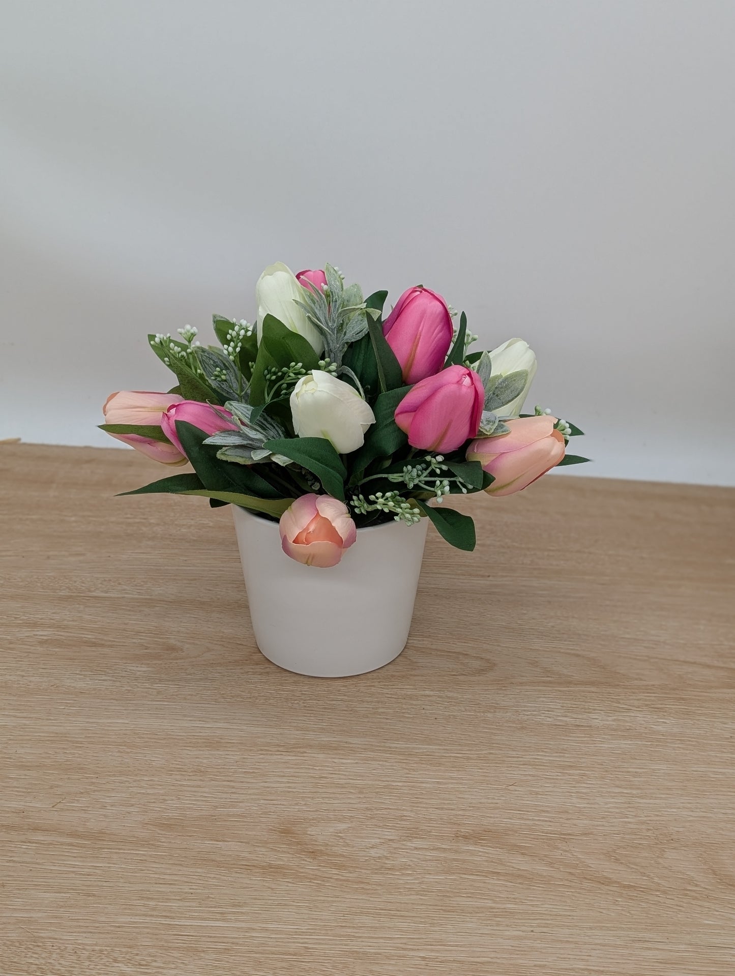 Tulip Pot Arrangement White