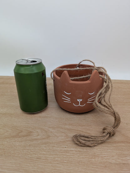 Sass and Belle Cat whiskers terracotta Hanging planter