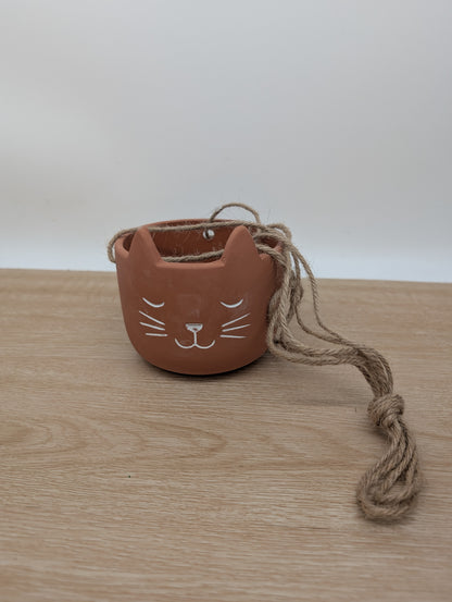 Sass and Belle Cat whiskers terracotta Hanging planter