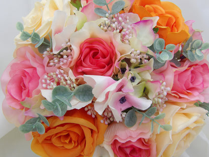 Sunset wedding florals