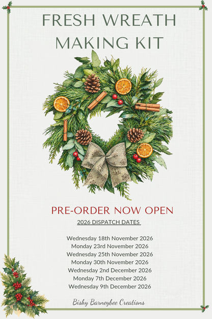 Pre-order Natural Fresh Foliage Wreath Kit