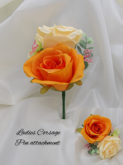 Sunset wedding florals