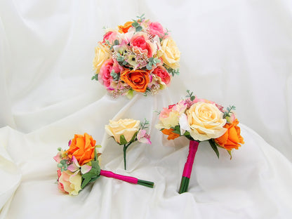 Sunset wedding florals