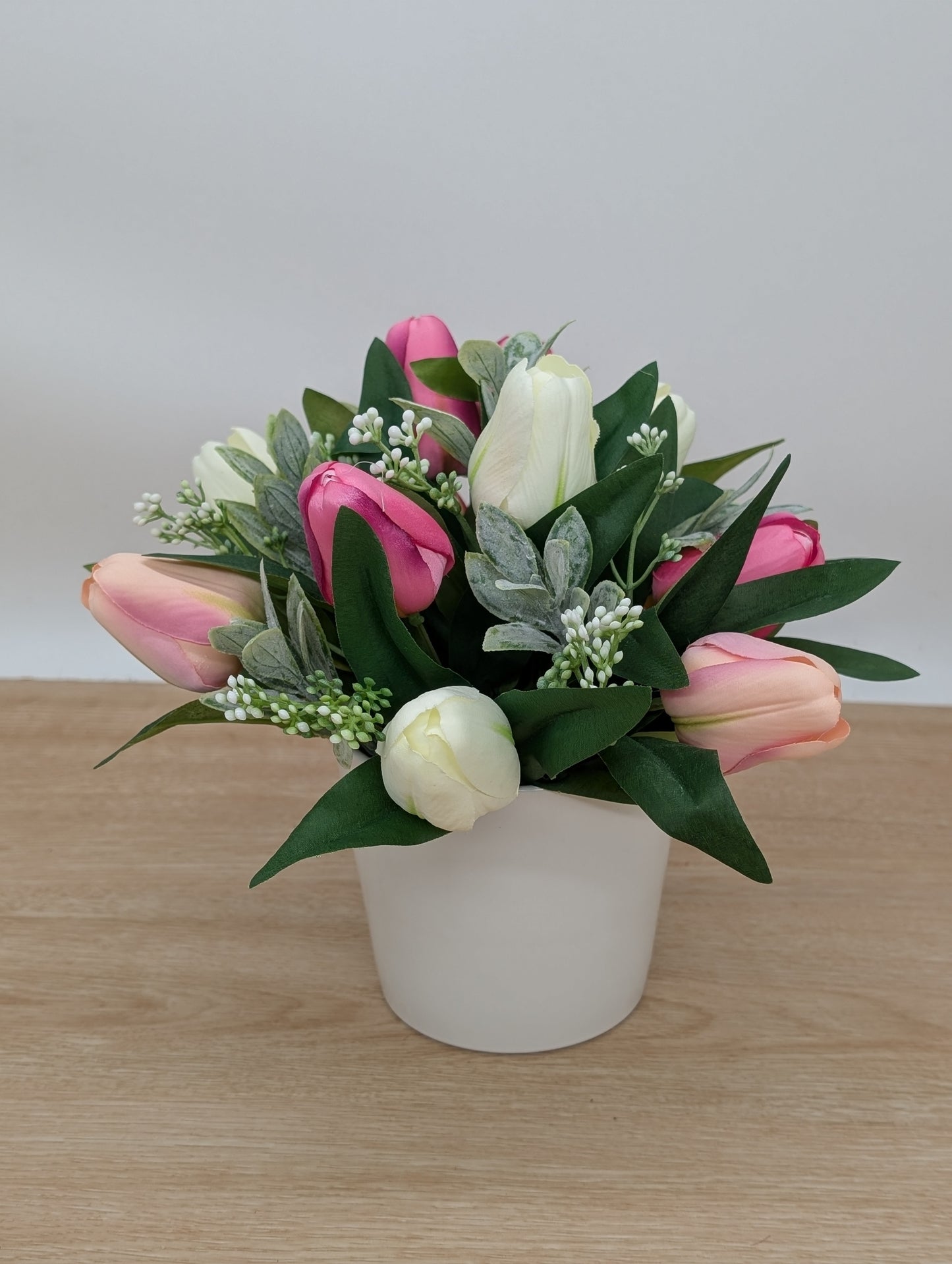 Tulip Pot Arrangement White