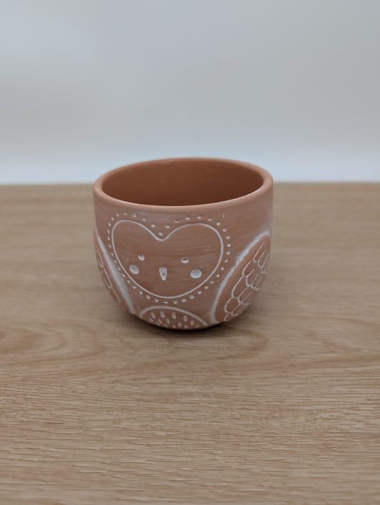 Sass and Belle Olivia Owl Terracotta mini pot