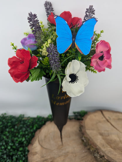 Anemone and Lanvender Vase Spike