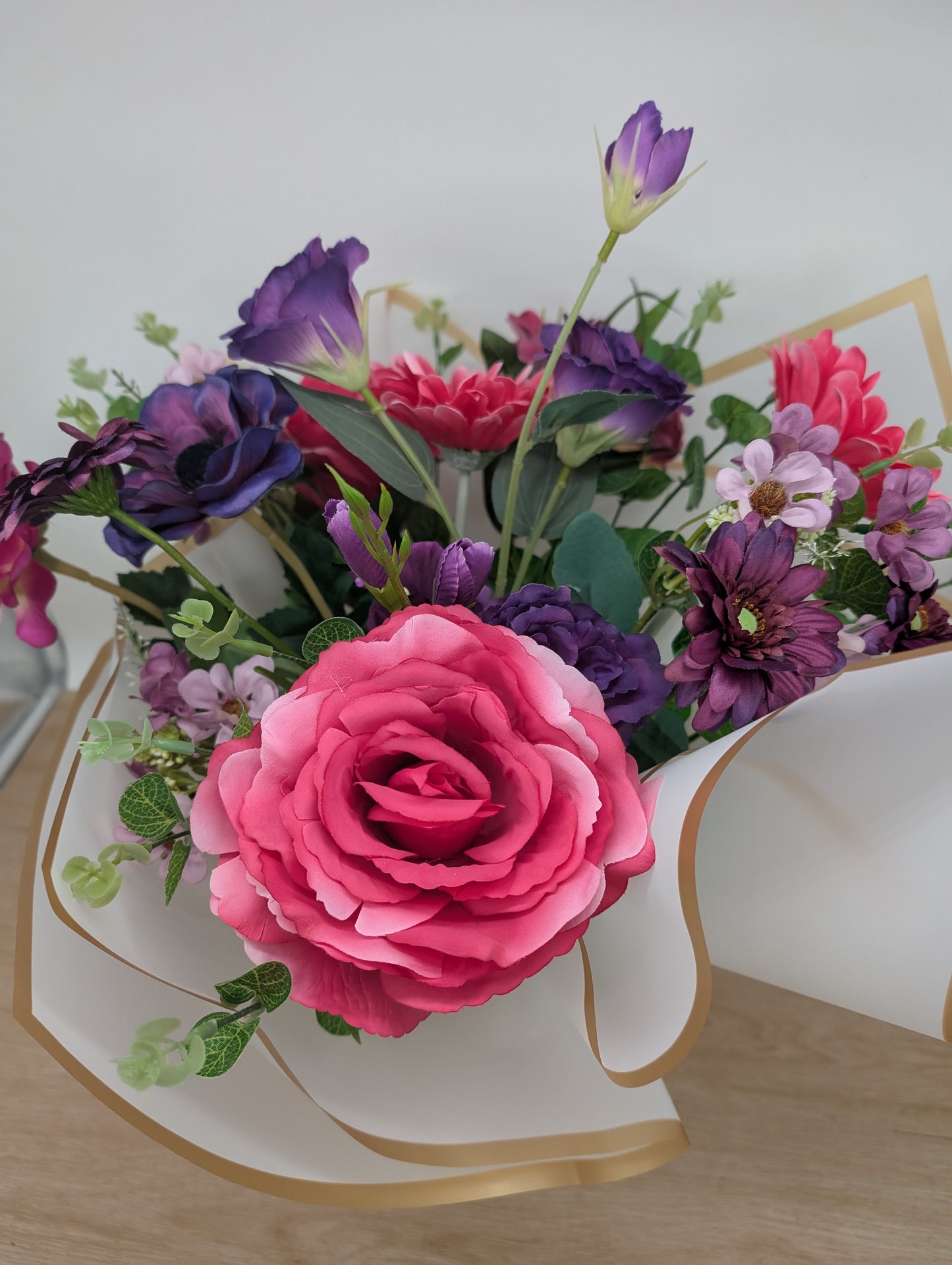 Pink & Purple Artificial Flower Bouquet
