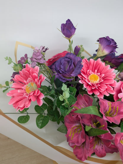 Pink & Purple Artificial Flower Bouquet