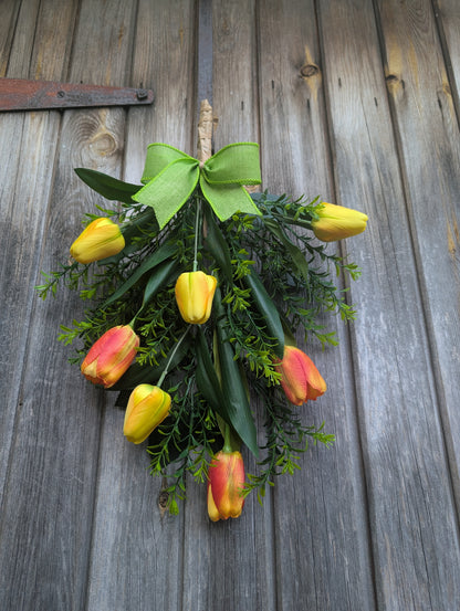 Yellow and Orange Tulip Swag