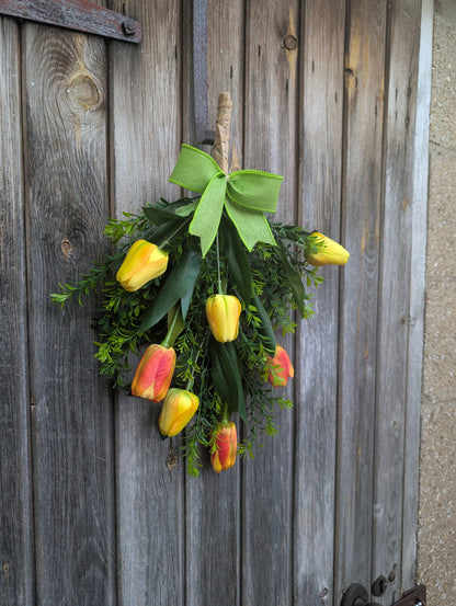 Yellow and Orange Tulip Swag