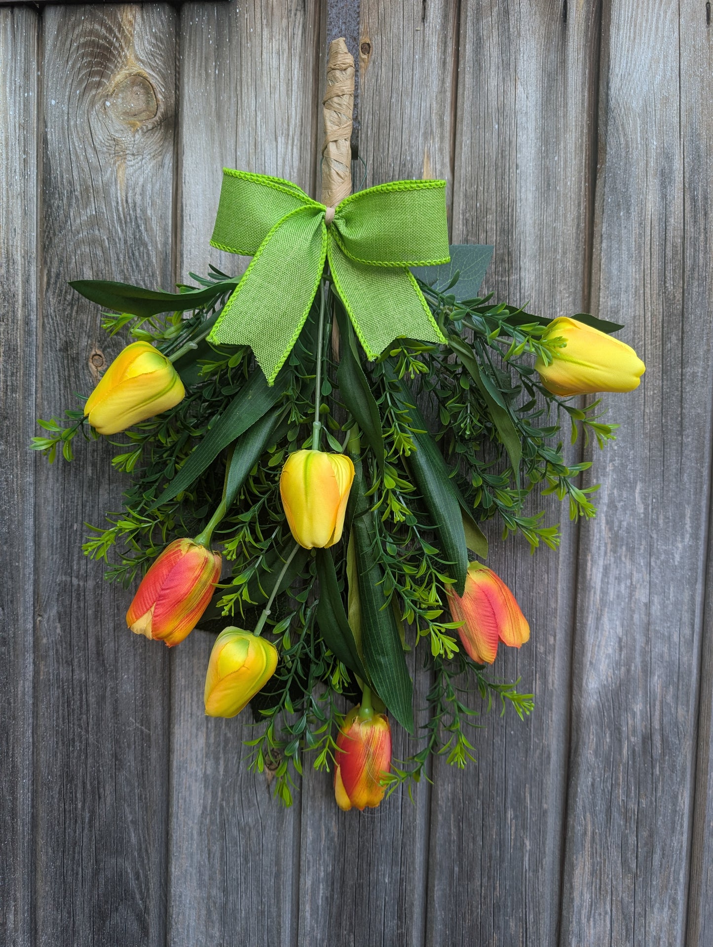 Yellow and Orange Tulip Swag